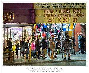 Sidewalk Shoppers, Night