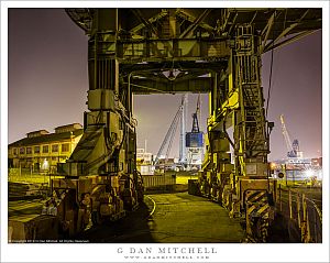 Shipyard Crane Structure, Night