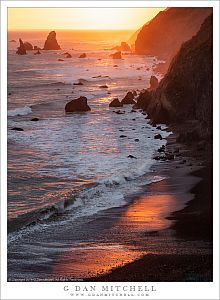 Sea Stacks, Cliffs, Sunset