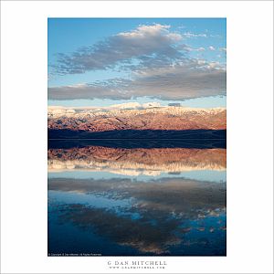 Clouds, Lake, Desert Mountains