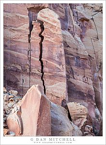 Fractured Sandstone Cliff