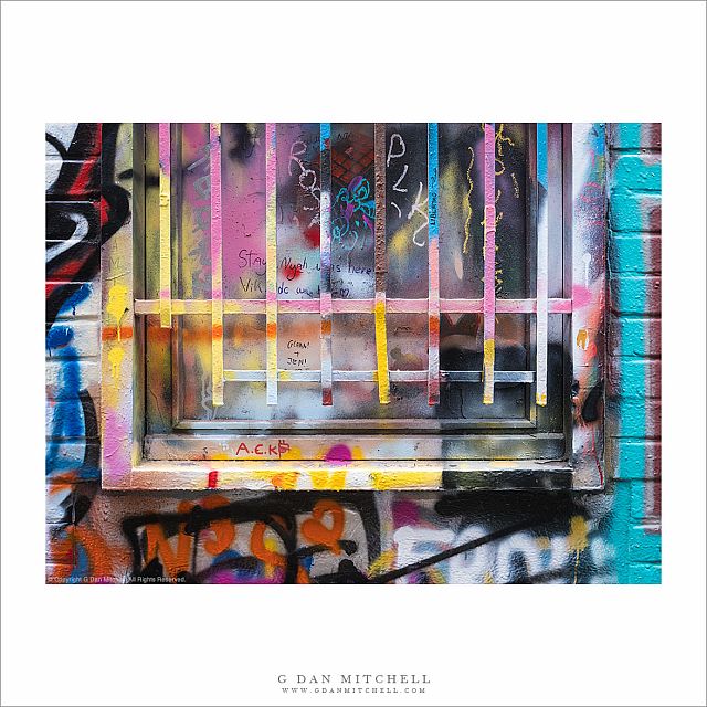 Graffiti and Barred Window