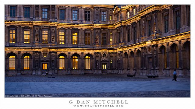 Courtyard at the Louvre, Evening