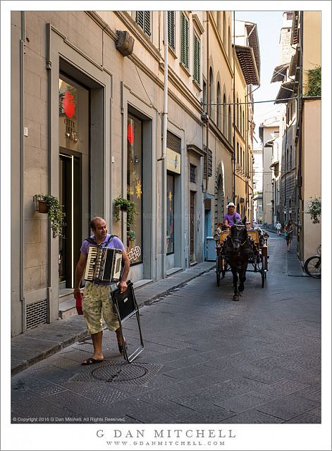 Accordionist and Carriage