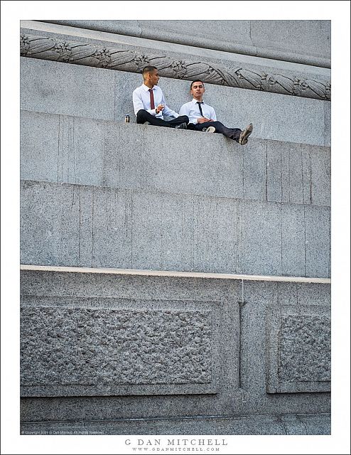 A Break at Nelson's Column