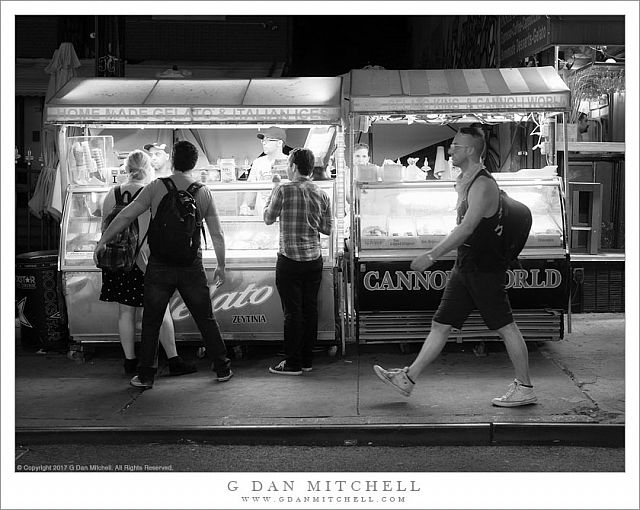 Gelato and Cannoli Cart, Night