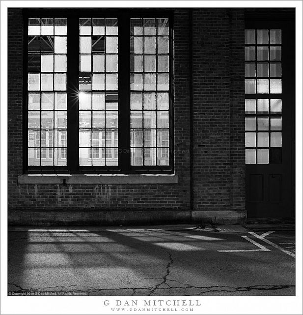 Windows, Brick Building, Night