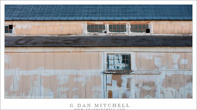 Metal Building, Distressed Paint