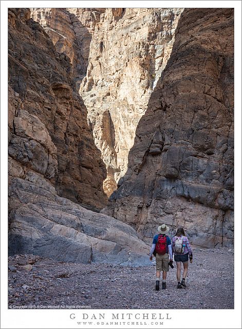 Two Hikers, Titus Canyon