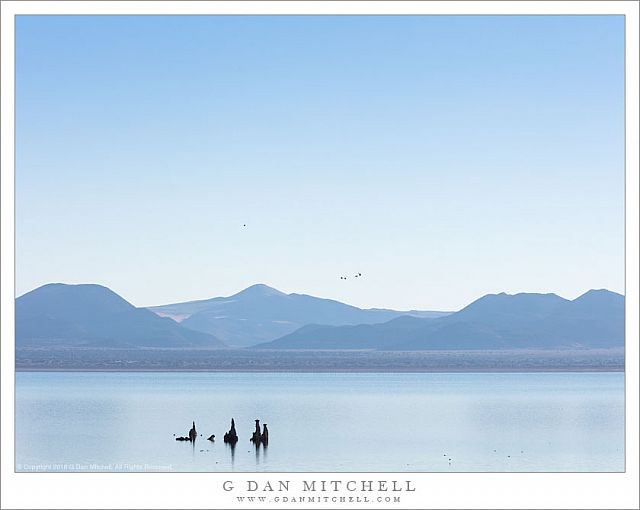 Tufa, Sky, Passing Birds
