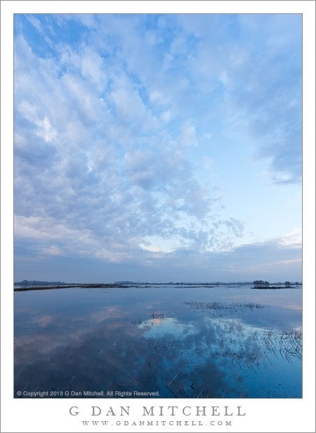 EveningSkyCloudsReflectWetlandsMNWR20131218