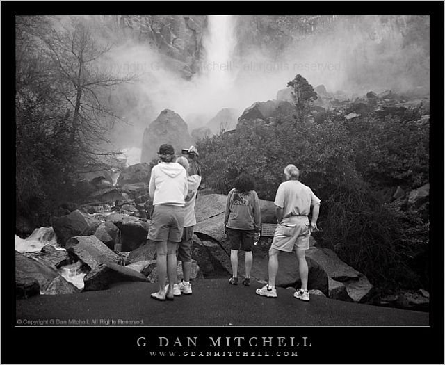 TouristsBridalveilBaseBW20080516