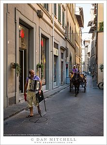 Accordionist and Carriage