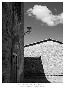 Lamp, Cloud, Stone Walls