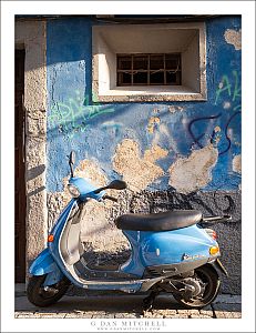 Blue Vespa