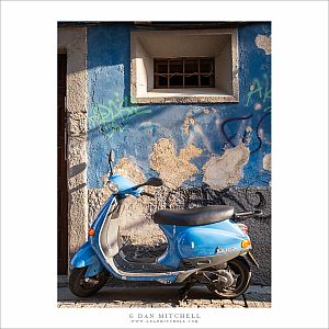 Blue Vespa