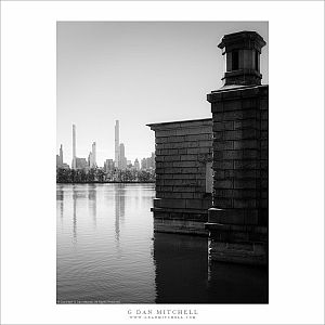 Gatehouse, Reservoir, and Manhattan Skyline