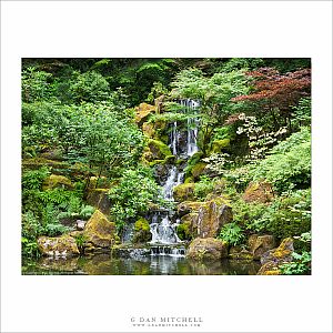 Waterfall And Pond, Japanese Garden