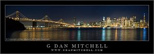 San Francisco Panorama: Bay Bridge and Embarcadero at Night