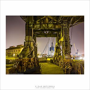 Shipyard Crane Structure, Night