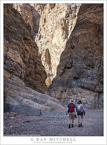 Two Hikers, Titus Canyon