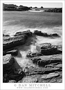 WestonBeachRocksWaterBlurBW20130113