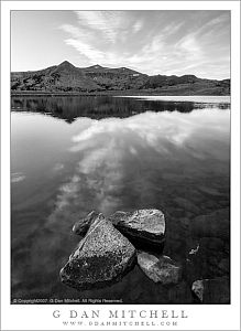 Lake, Rocks, and Clouds